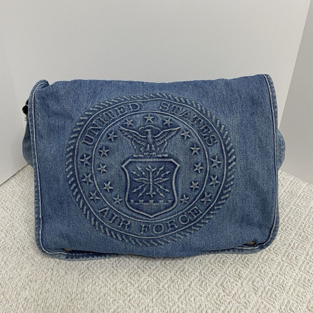 Vintage Tyca Denim United States Air Force Messenger Bag Made In USA **READ**